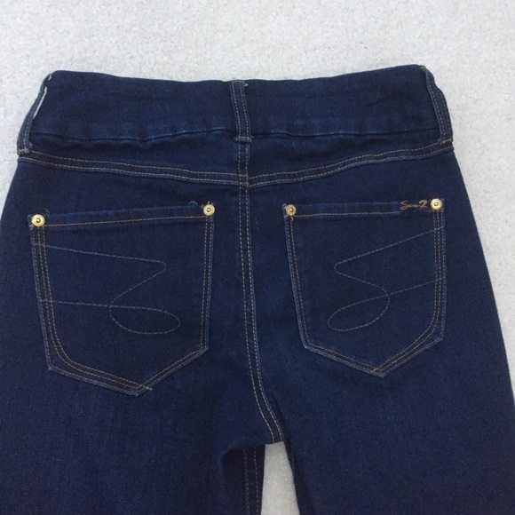 Seven7 High Rise Tummyless Women’s Skinny Dark Wash Jean - 6 - Picture 15 of 15